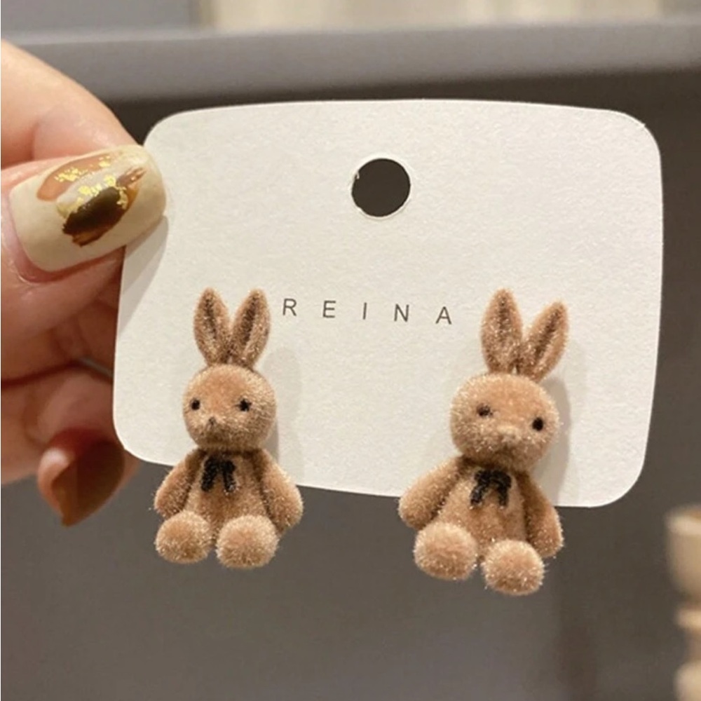 Brown Plush Bunny Stuffed Animal Accessories